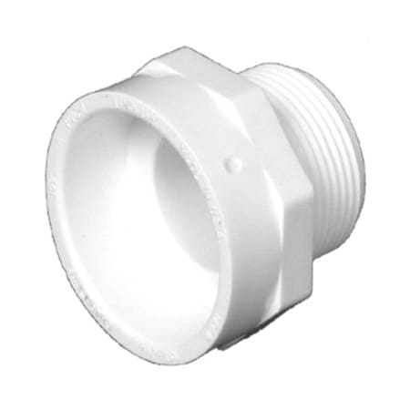 Charlotte Pipe And Foundry 112 DWV MPT Adapter PVC 00109 1000HA